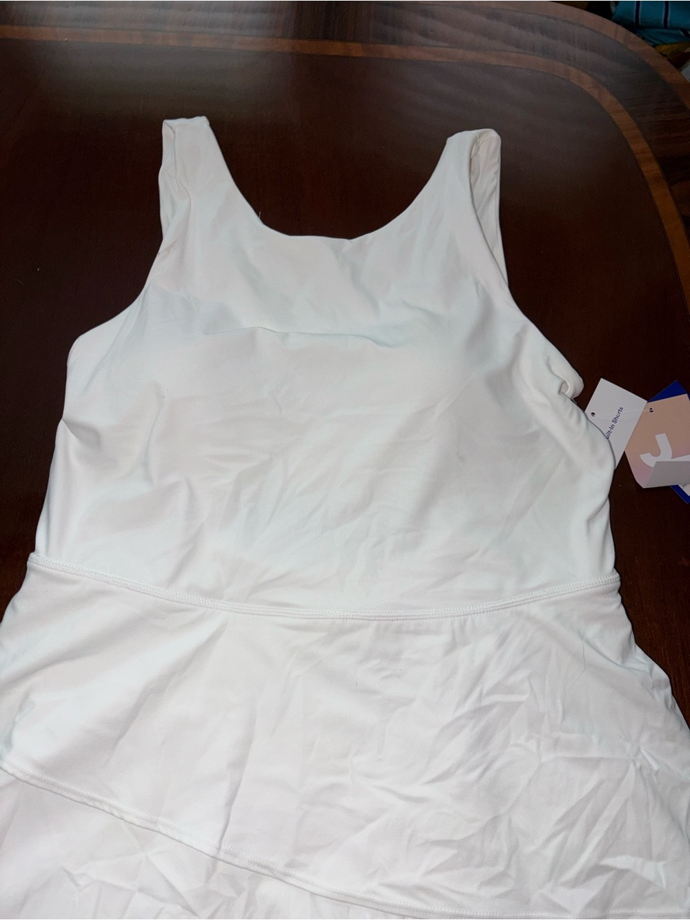 Joylab tennis dress l true white tennis outfit skirt skort ruffle layer new nwt - Picture 2 of 4